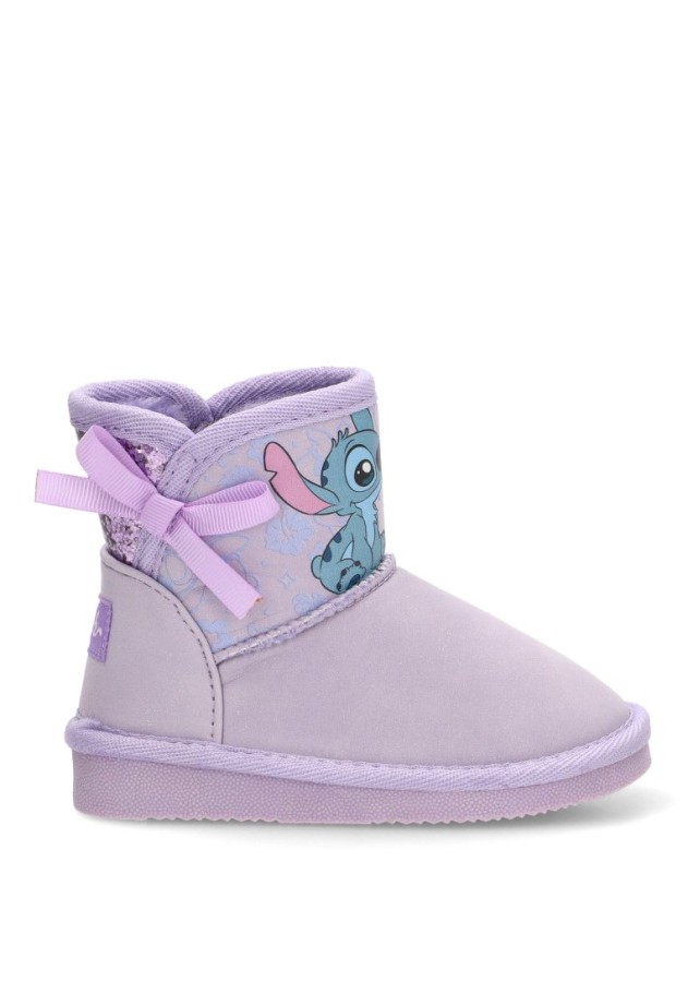 Botín lila con forro de abrigo y suela plana para niña SUGI D6020290S