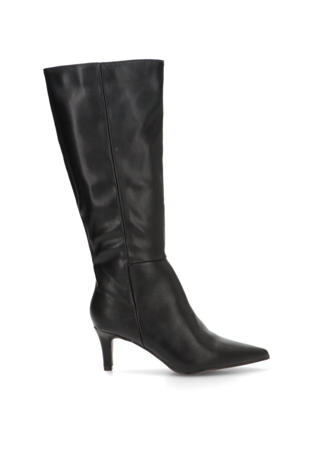 Bota negra con tacón medio de mujer YULIA LZ 5013