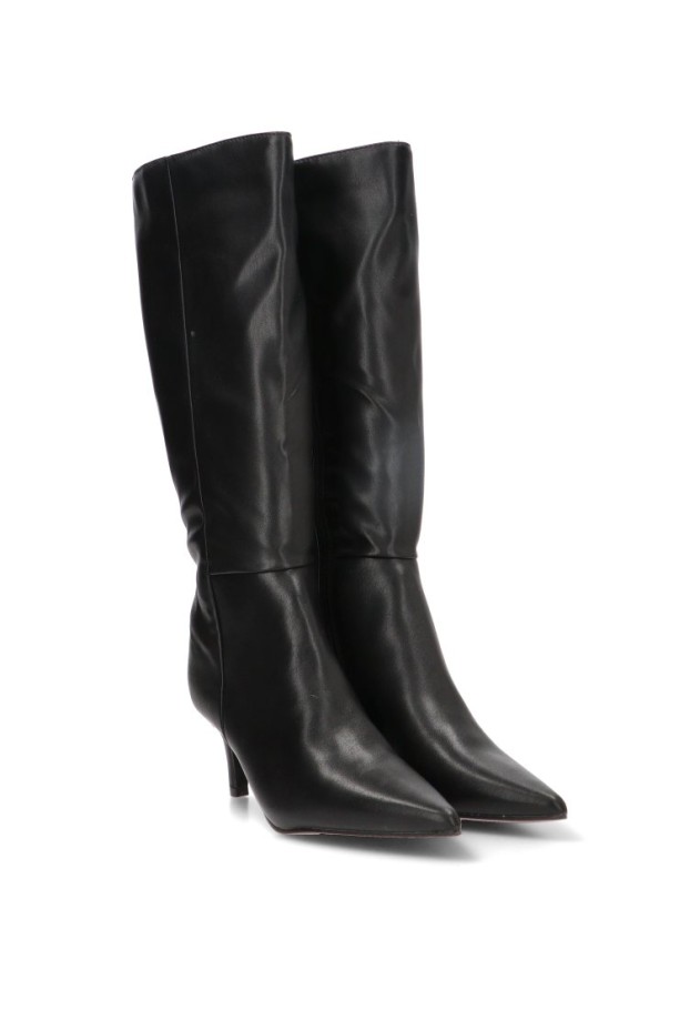Bota negra con tacón medio de mujer YULIA LZ 5013