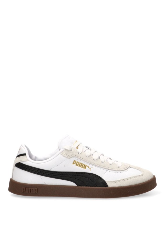 Deportivo de mujer PUMA 401489 en piel blanca con suela plana