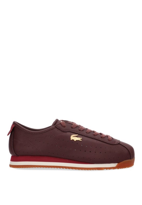 Deportivo casual LACOSTE 52SFA0103 en piel burdeos con suela plana