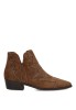 Botín campero camel con tachuelas y tacón medio M6740 de mujer YULIA CR