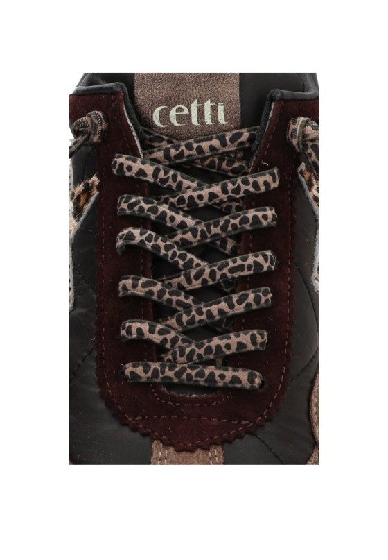 Deportivo CETTI C-1259XL para mujer en piel negra con suela doble