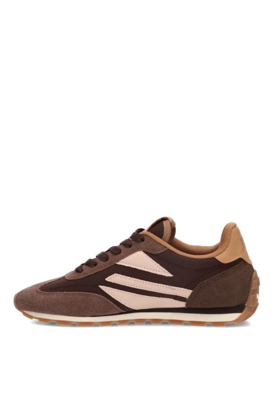 Deportivo textil marrón con suela plana para mujer PEPE JEANS PLS400045