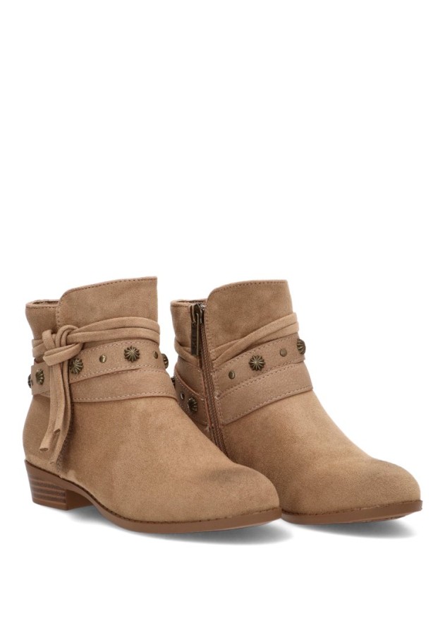 Botín campero textil beige para niña XTI KIDS 154158