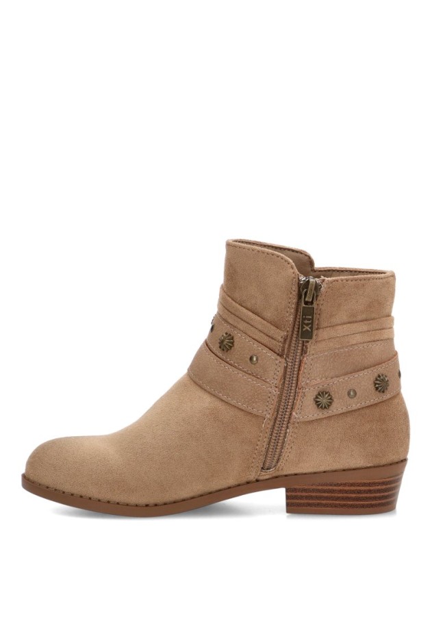 Botín campero textil beige para niña XTI KIDS 154158