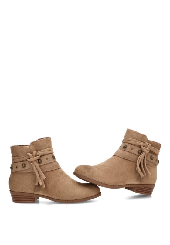Botín campero textil beige para niña XTI KIDS 154158