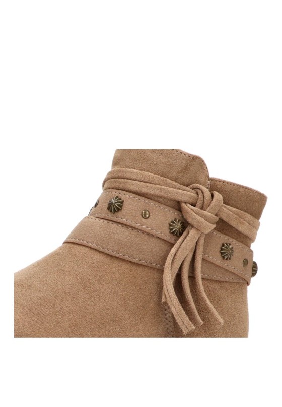 Botín campero textil beige para niña XTI KIDS 154158