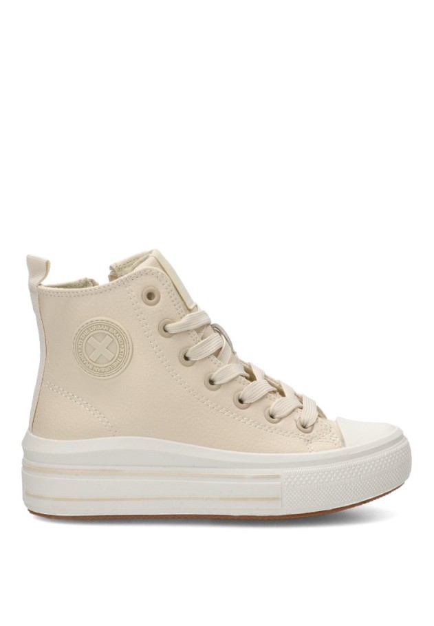 Botín basket casual beige para niña XTI KIDS 151065