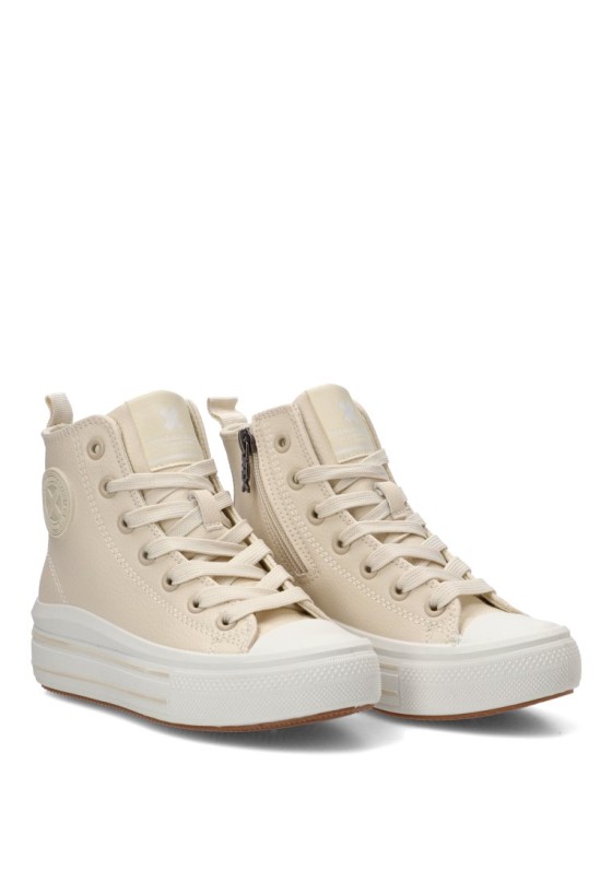 Botín basket casual beige para niña XTI KIDS 151065