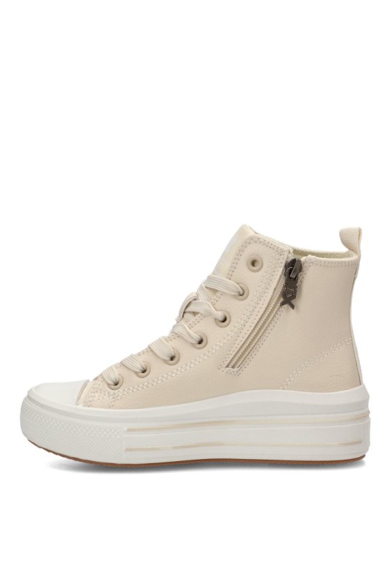 Botín basket casual beige para niña XTI KIDS 151065
