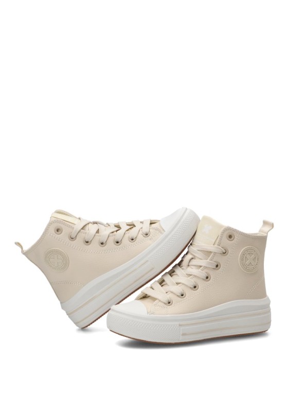 Botín basket casual beige para niña XTI KIDS 151065