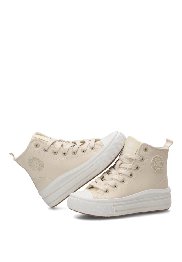 Botín basket casual beige para niña XTI KIDS 151065