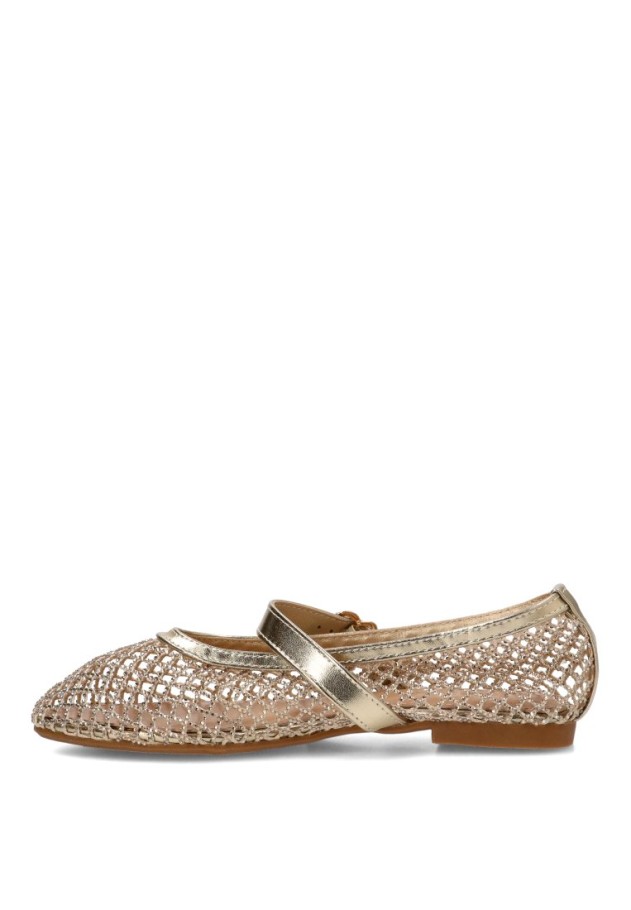 Bailarina con redecilla brillante de mujer IDEAL SHOES 9861