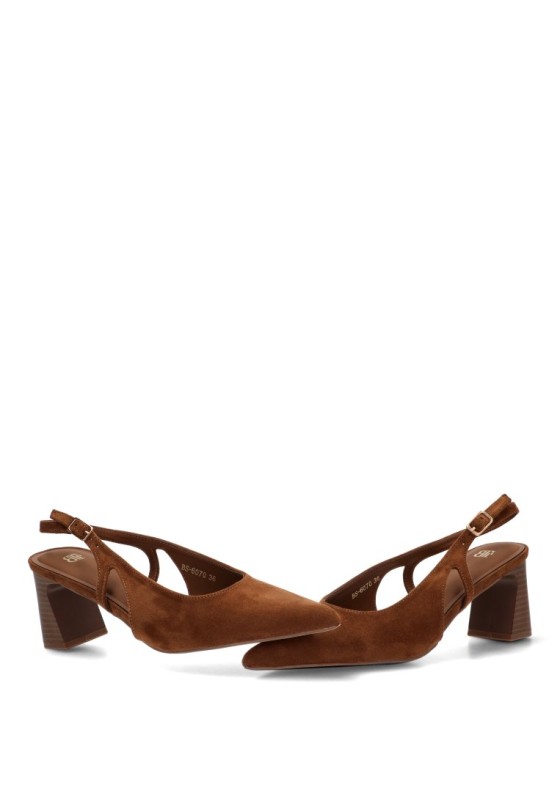 Salón camel con tacón alto de mujer Luna Collection BS-6070