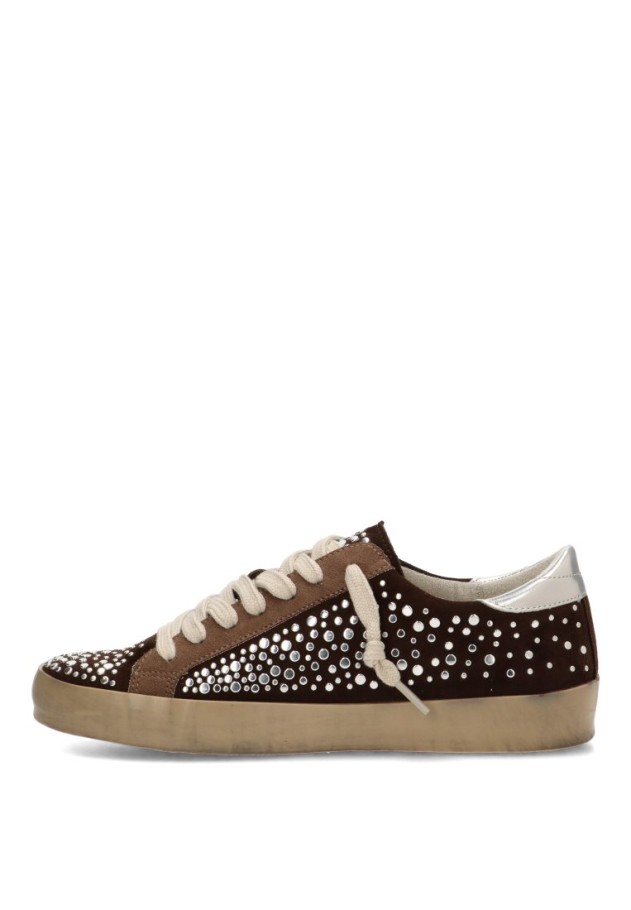 Deportivo café con suela plana de mujer LUNA TREND M6504