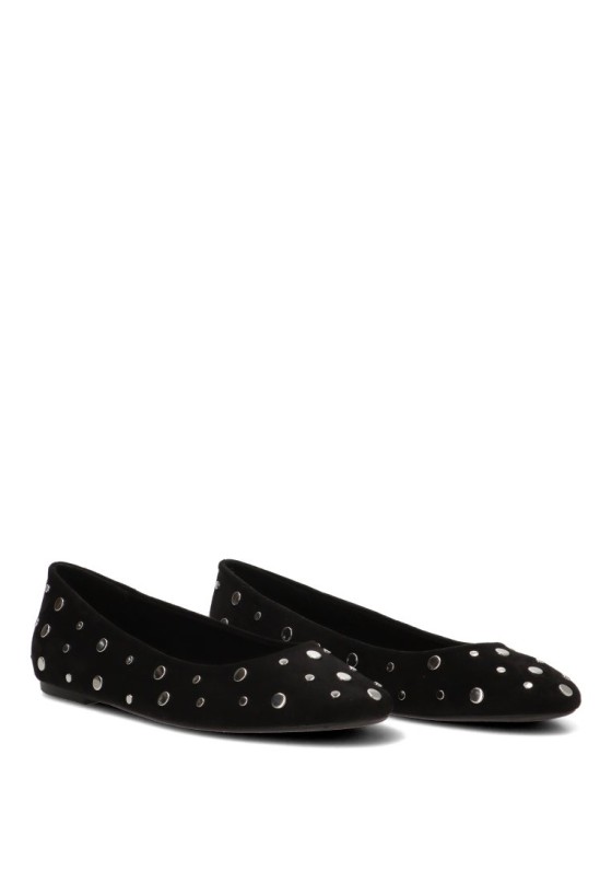 Bailarina negra con tachuelas para mujer LUNA TREND M6564