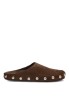 Zueco destalonado con tachuelas kaki de mujer LUNA TREND M6615