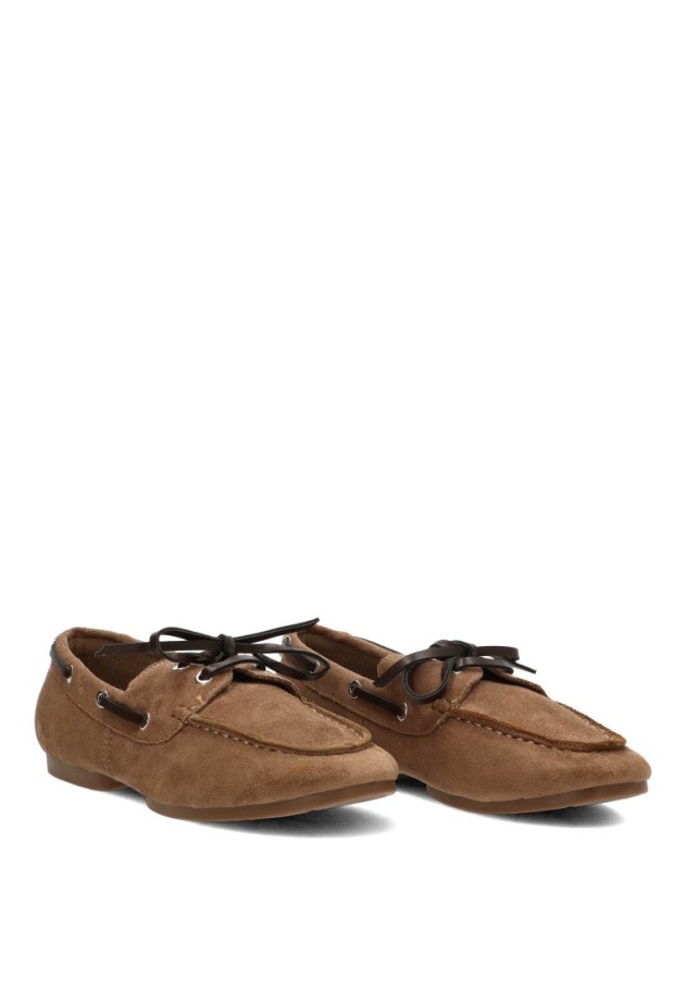 Mocasín náutico taupe de mujer CEREZA P145