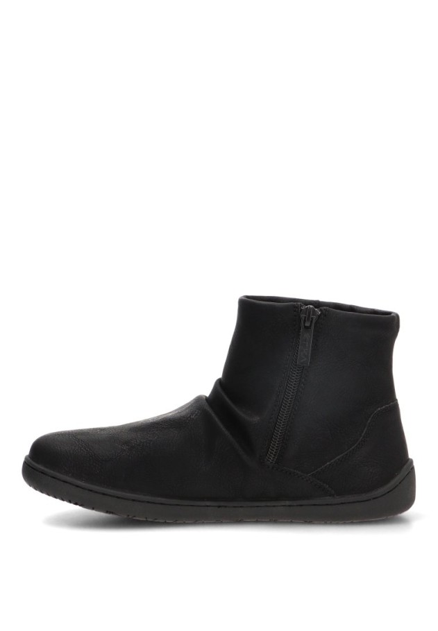 Botín respetuoso barefoot de mujer ETIKA 10183 en negro con cremallera