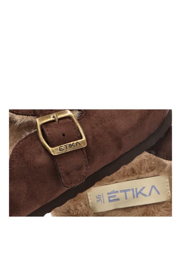 Zueco con suela plana de mujer ETIKA 10177