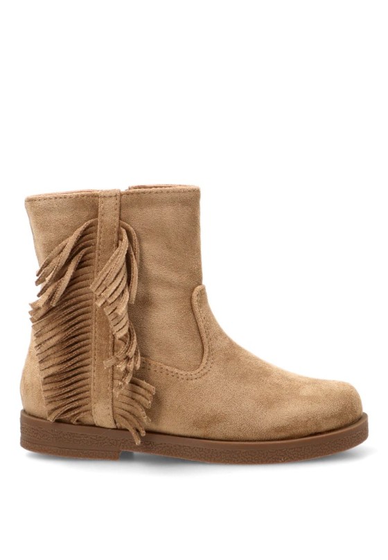 Botín campero con flecos ETIKA 110578 para niña taupe