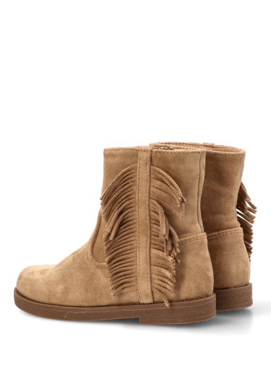 Botín campero con flecos ETIKA 110578 para niña taupe