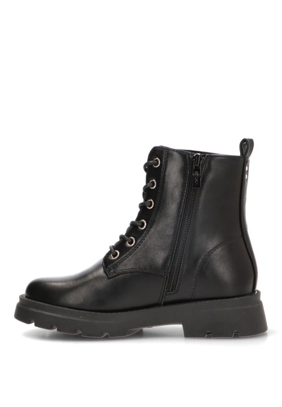 Botín militar negro con cordones de niña ETIKA 10626