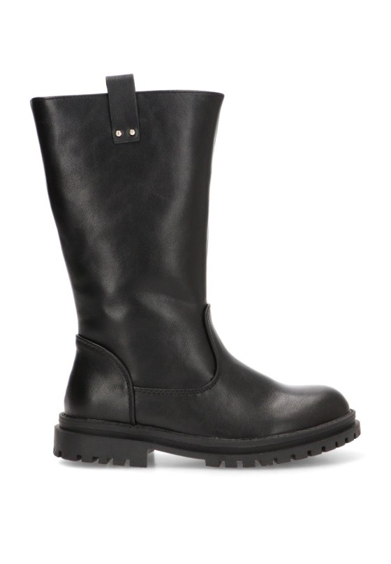 Bota WEEKEND para niña ETIKA 10629 en negro con suela plana