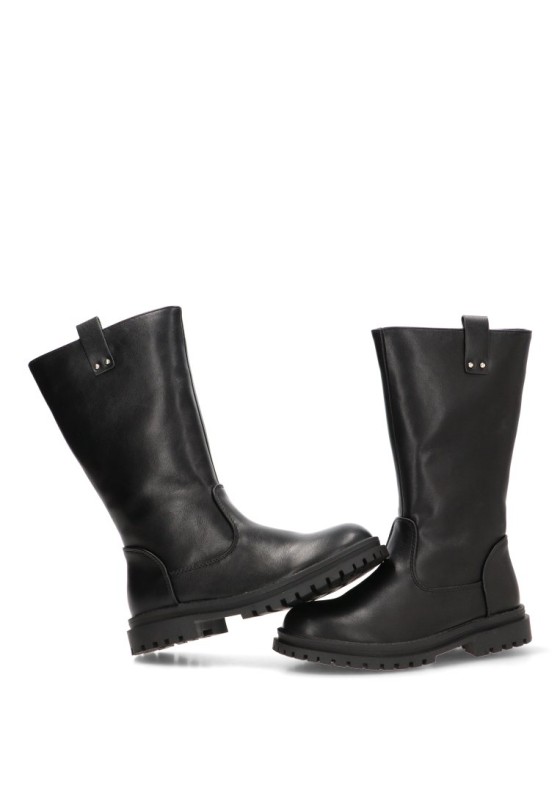 Bota WEEKEND para niña ETIKA 10629 en negro con suela plana