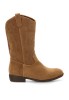 Bota campera con tacón medio de antelina camel para niña ETIKA 110583