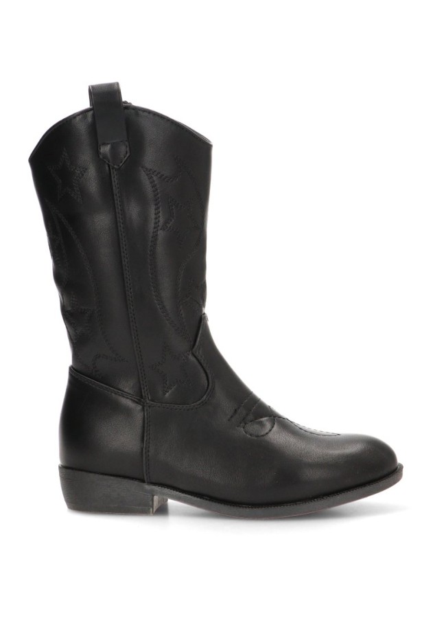 Bota de niña ETIKA 110583 negro sintetico tacón medio