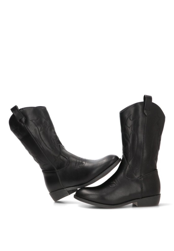Bota de niña ETIKA 110583 negro sintetico tacón medio