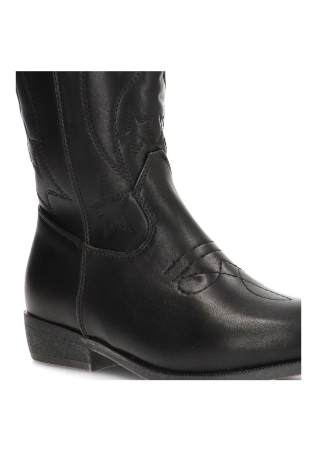 Bota de niña ETIKA 110583 negro sintetico tacón medio