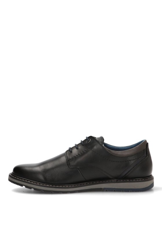Bluchers en piel negra con suela plana para hombre PIKOLINOS M8J-4331C1