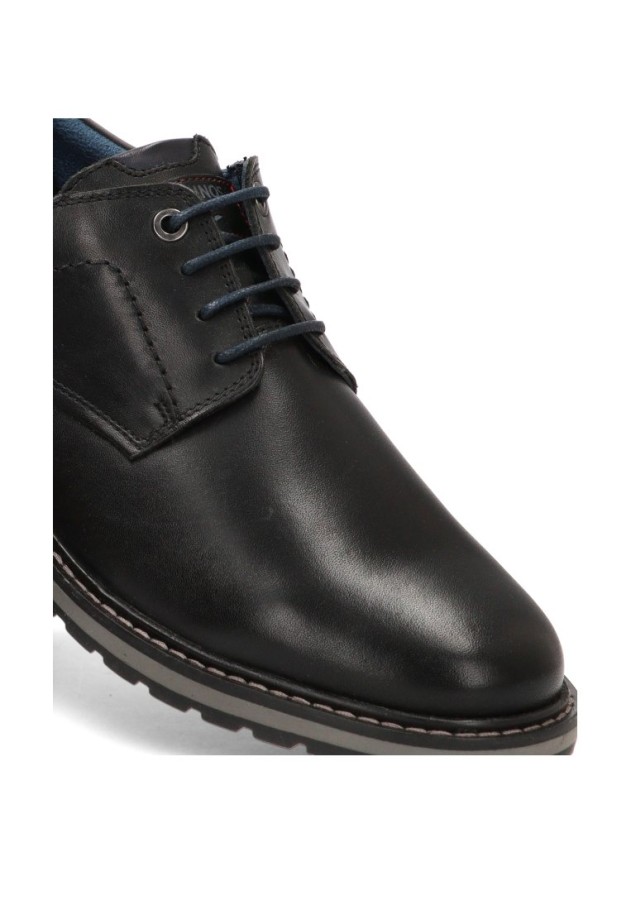 Bluchers en piel negra con suela plana para hombre PIKOLINOS M8J-4331C1
