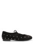 Bailarina negra CEREZA con tachuelas y lazo P149