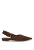 Salón destalonado 9755 en antelina café para mujer IDEAL SHOES