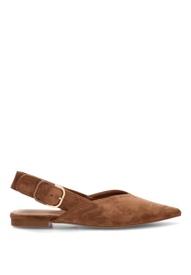 Salón destalonado camel de mujer IDEAL SHOES 9755