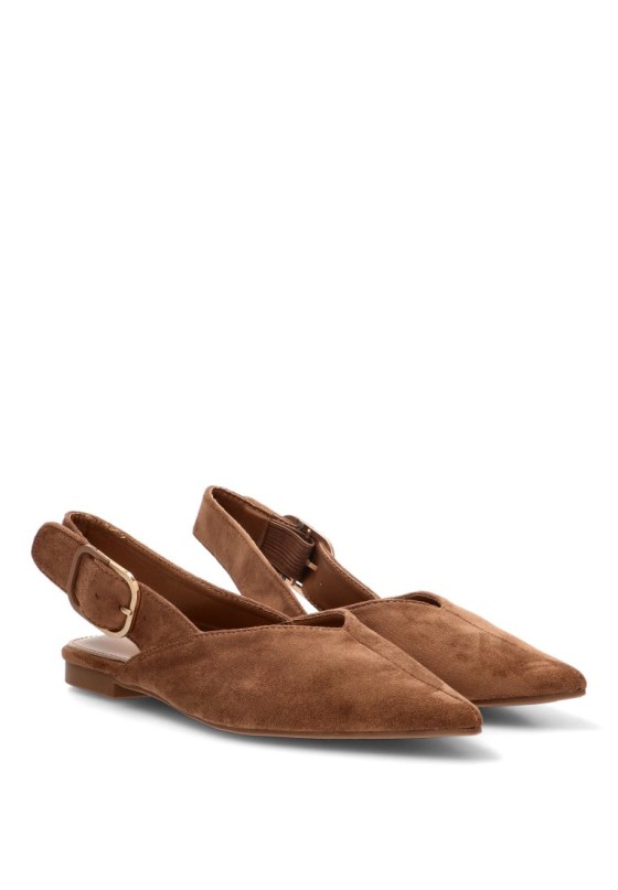 Salón destalonado camel de mujer IDEAL SHOES 9755