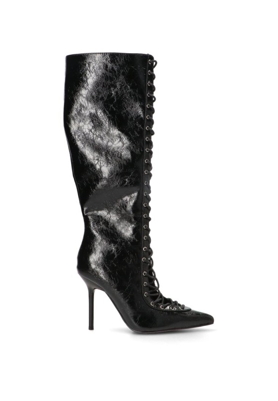 Bota negra de mujer IDEAL SHOES C-397