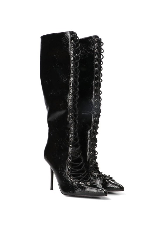Bota negra de mujer IDEAL SHOES C-397