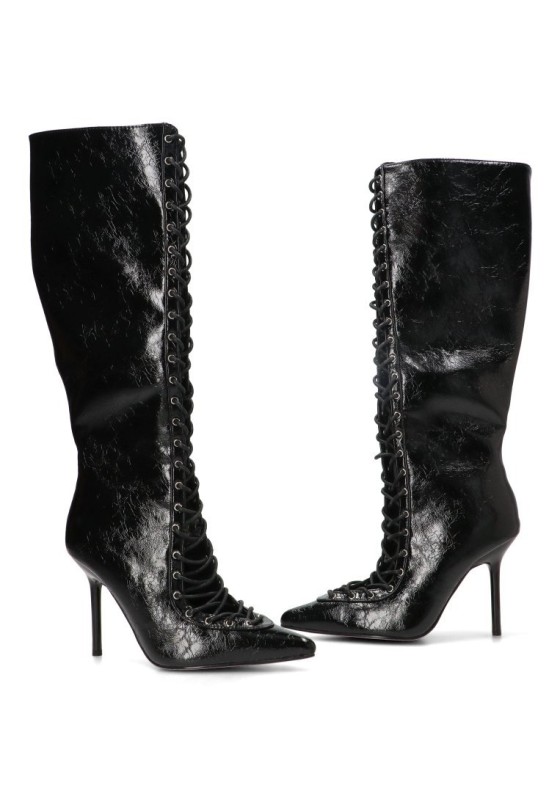 Bota negra de mujer IDEAL SHOES C-397
