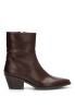 Botín campero café para mujer YULIA M6770 tacón medio