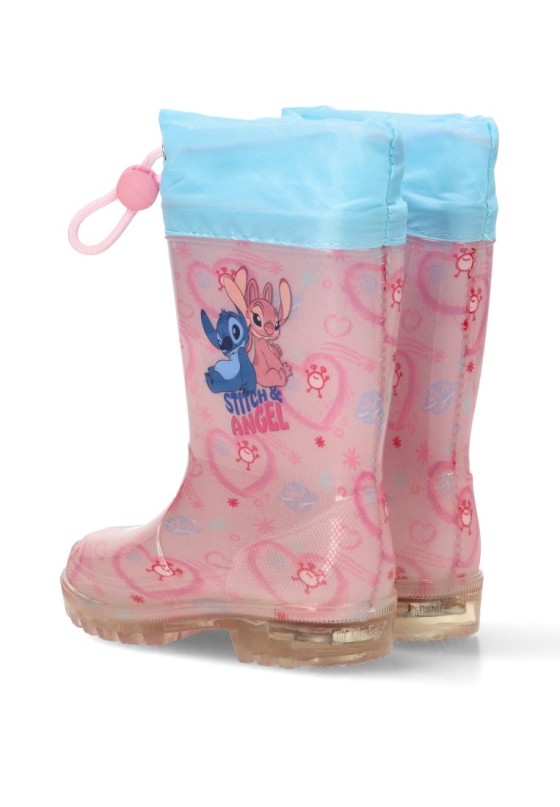 Bota y botín de agua rosa D6020170S con suela plana para niña SUGI