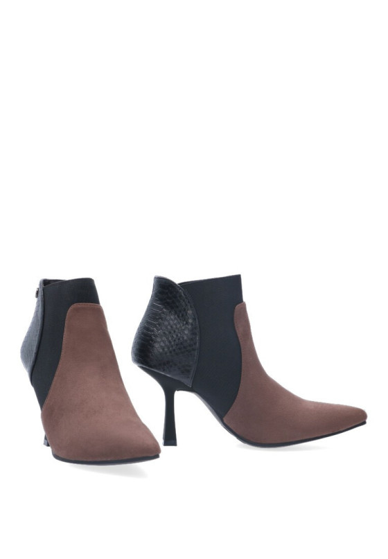 Botin de mujer XTI 140639 taupe sintetico tacón alto
