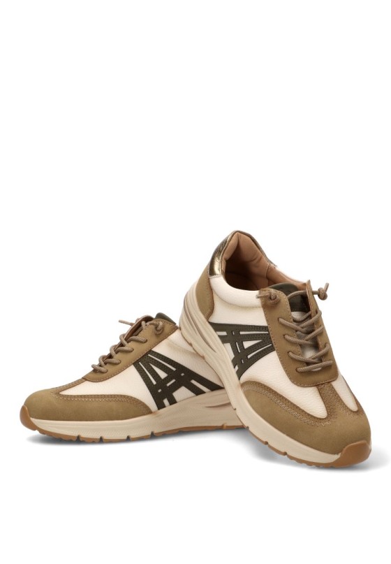 Deportivo beige con cuña media de mujer AMARPIES AMD31084