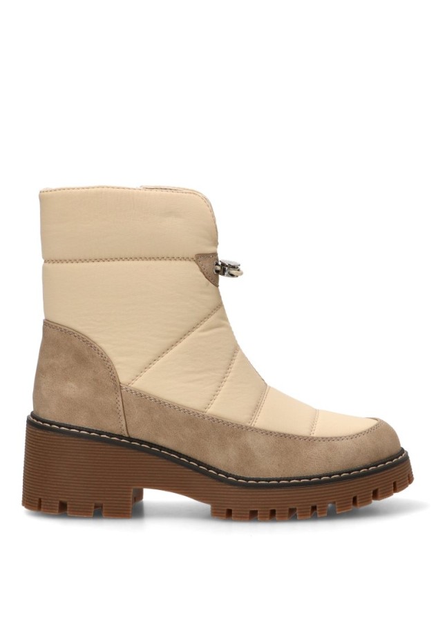 Botín militar acolchado color hielo de mujer ETIKA 11117