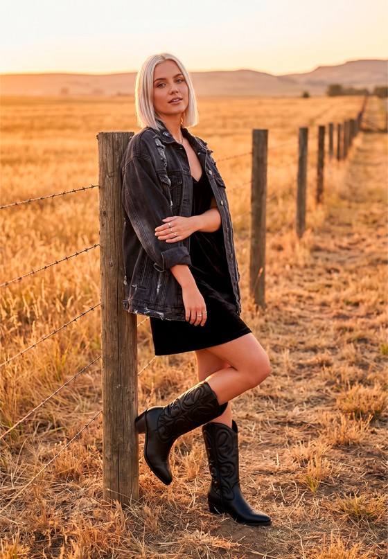 Bota campera con tacón medio de mujer ETIKA 110570