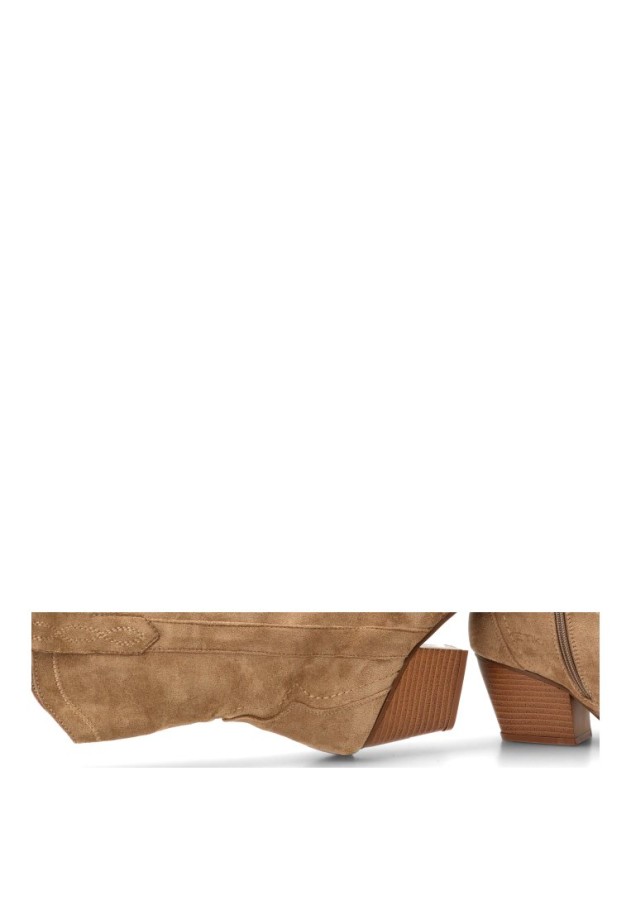 Botín campero en antelina beige de mujer ETIKA 110564